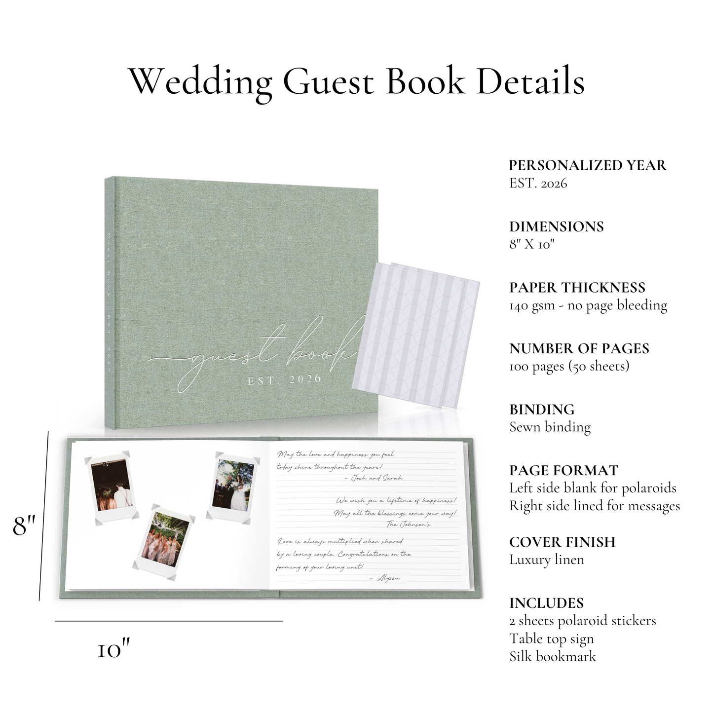 Wedding Guest Books (Sage)