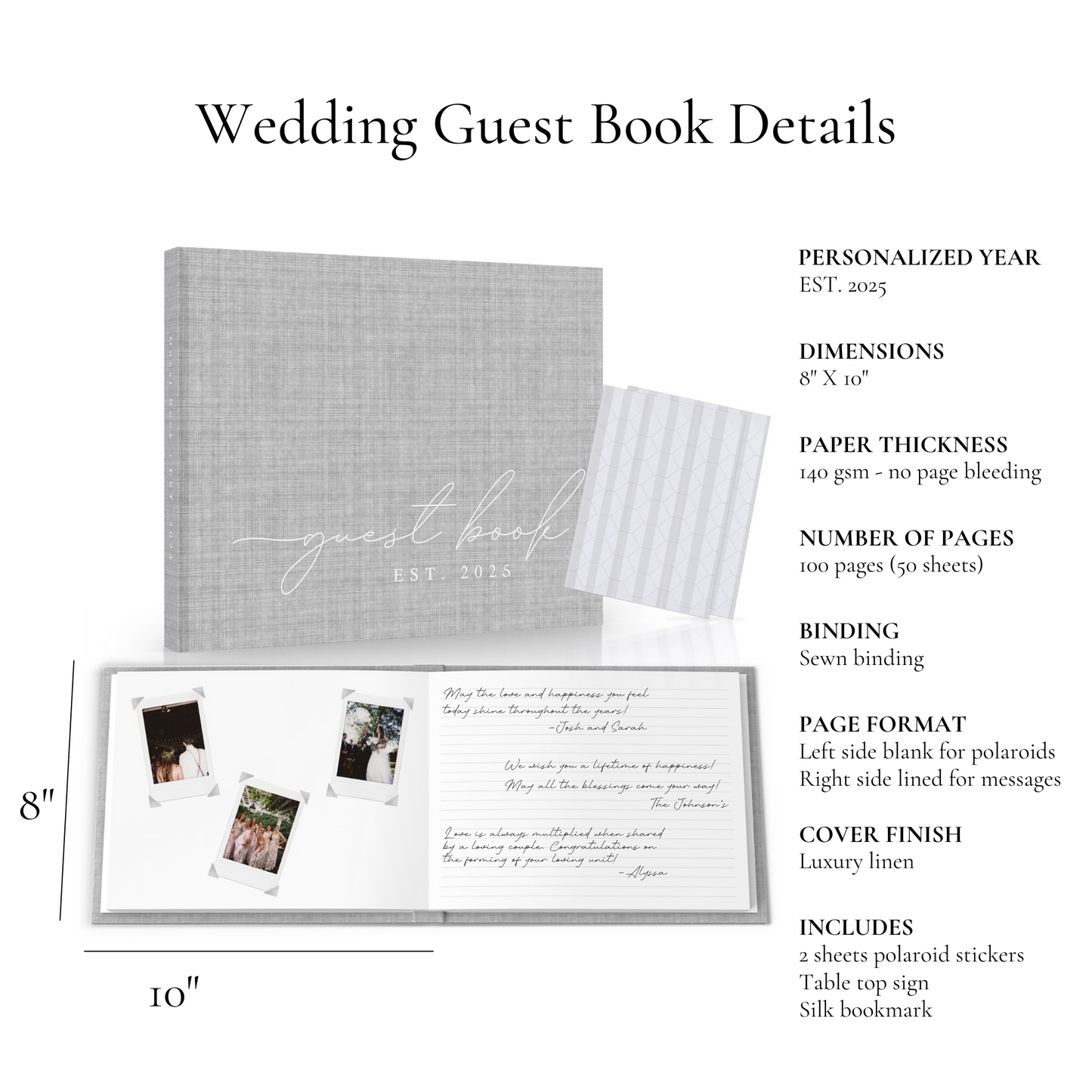 Wedding Guest Books (Gray)