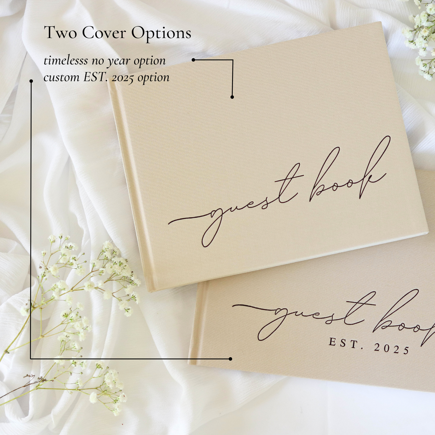 Wedding Guest Books (Beige)