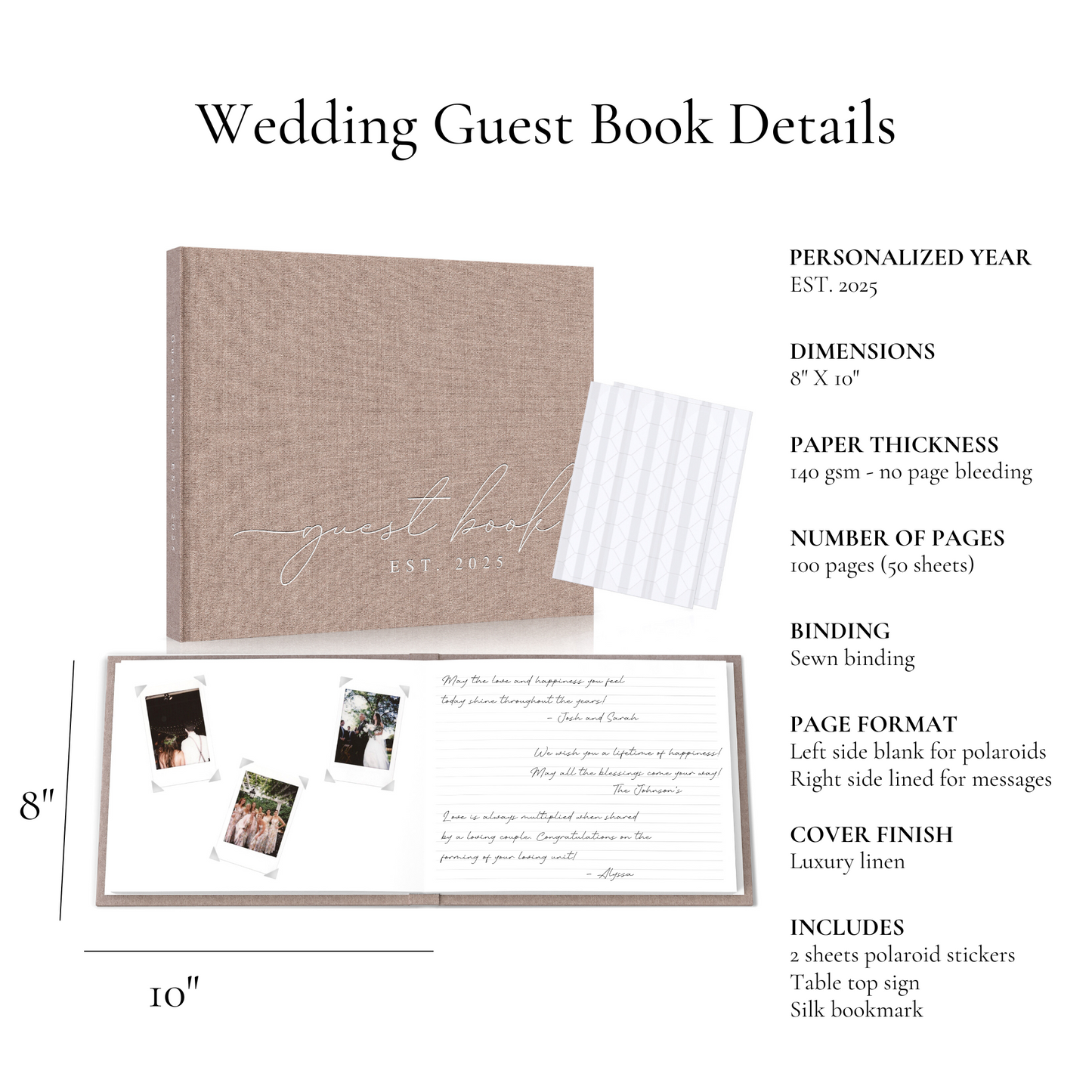Wedding Guest Books (Taupe)