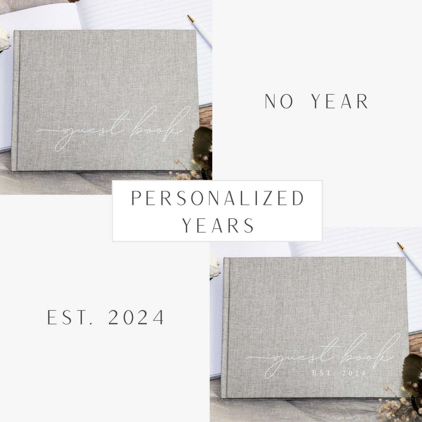 Wedding Guest Books (Grey)