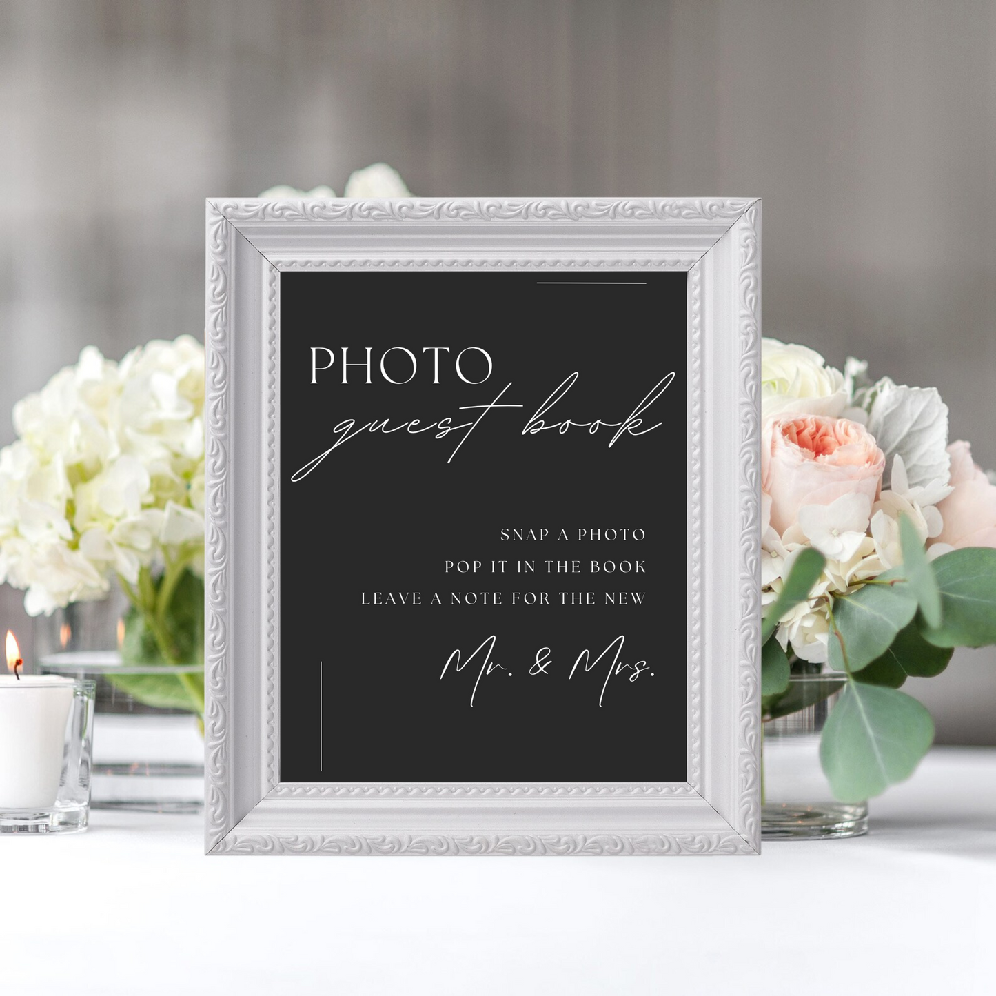 Photo Guest Book Table Sign