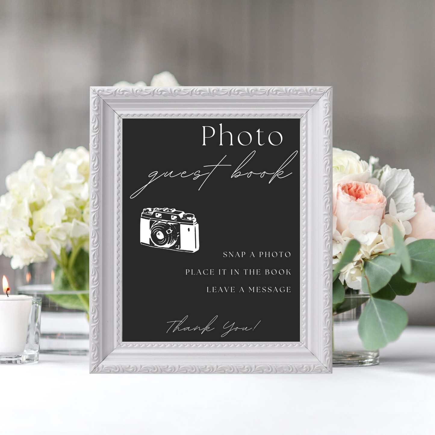 Photo Guest Book Table Sign