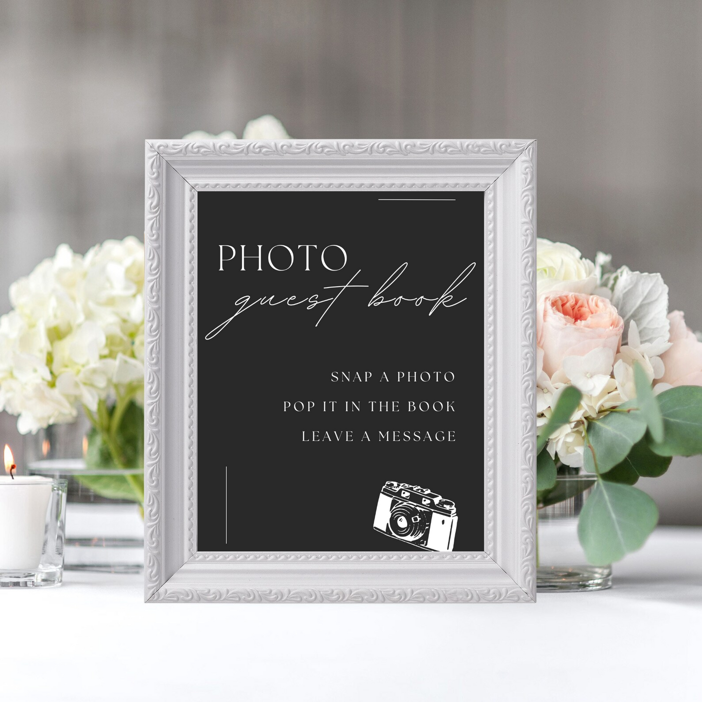 Photo Guest Book Table Sign