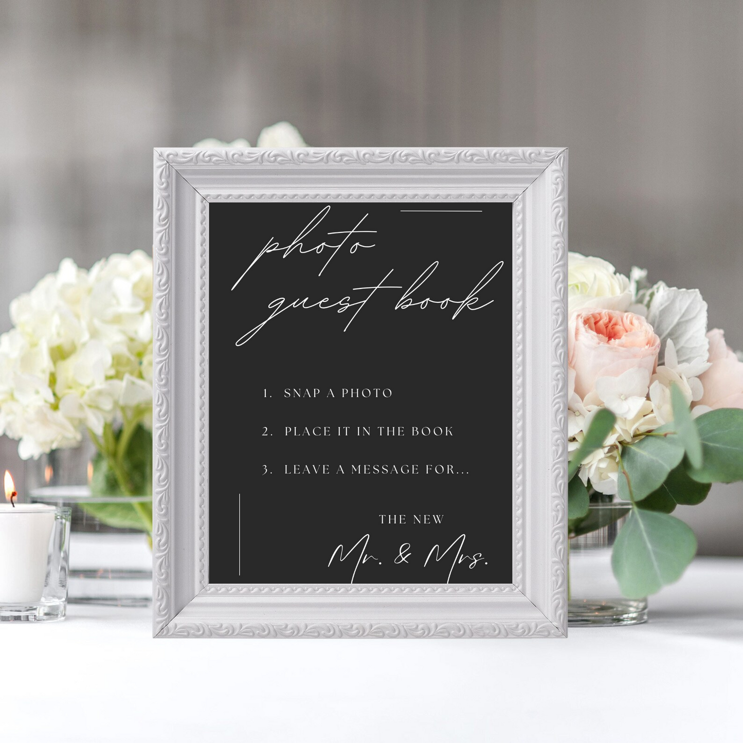 Photo Guest Book Table Sign