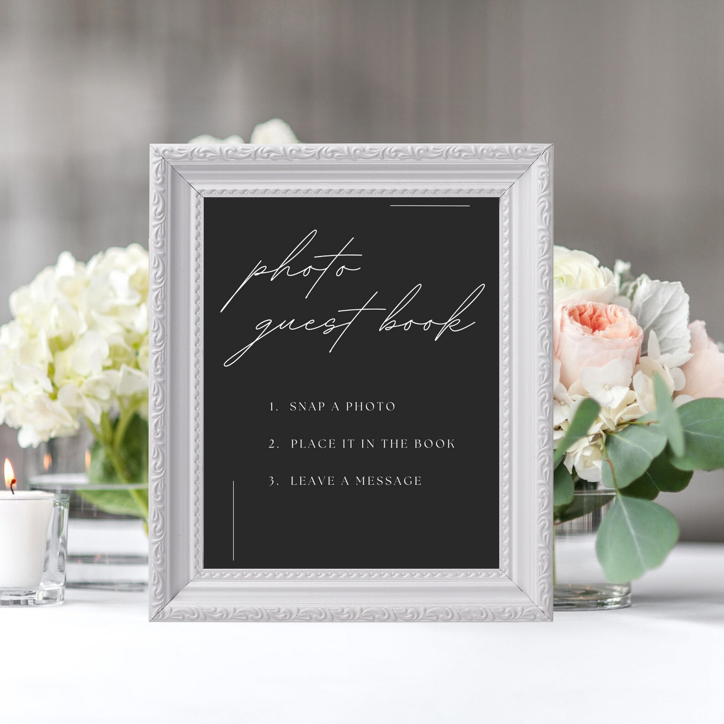 Photo Guest Book Table Sign