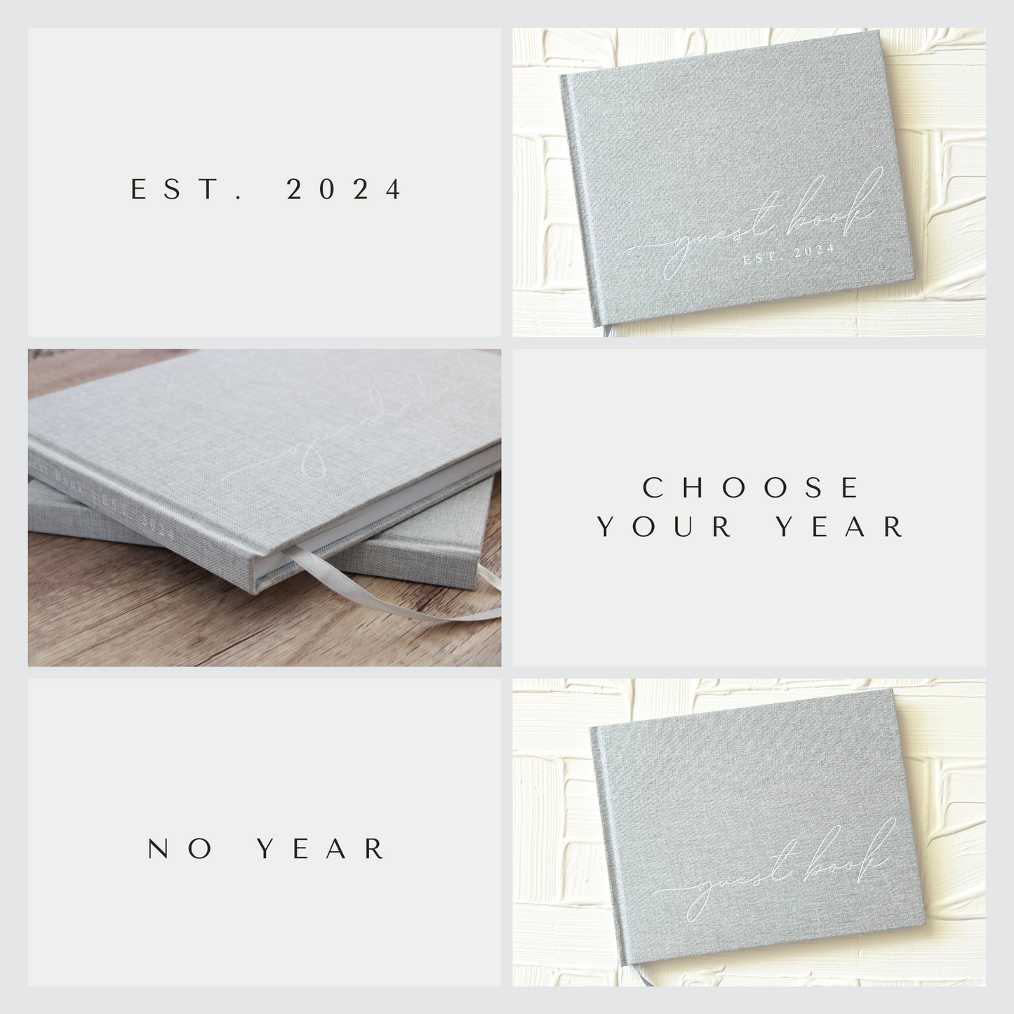 Baby Shower Guest Books (Grey)