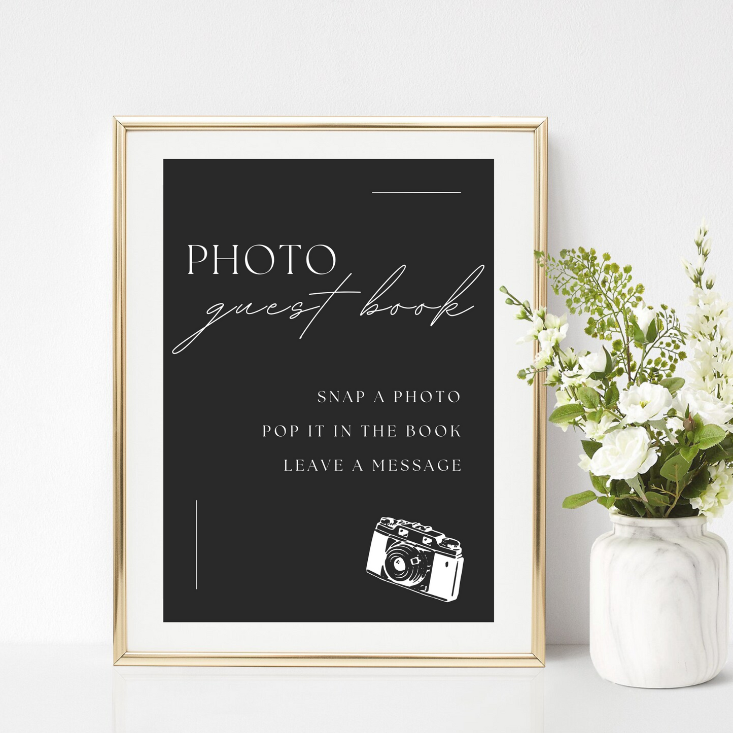 Photo Guest Book Table Sign