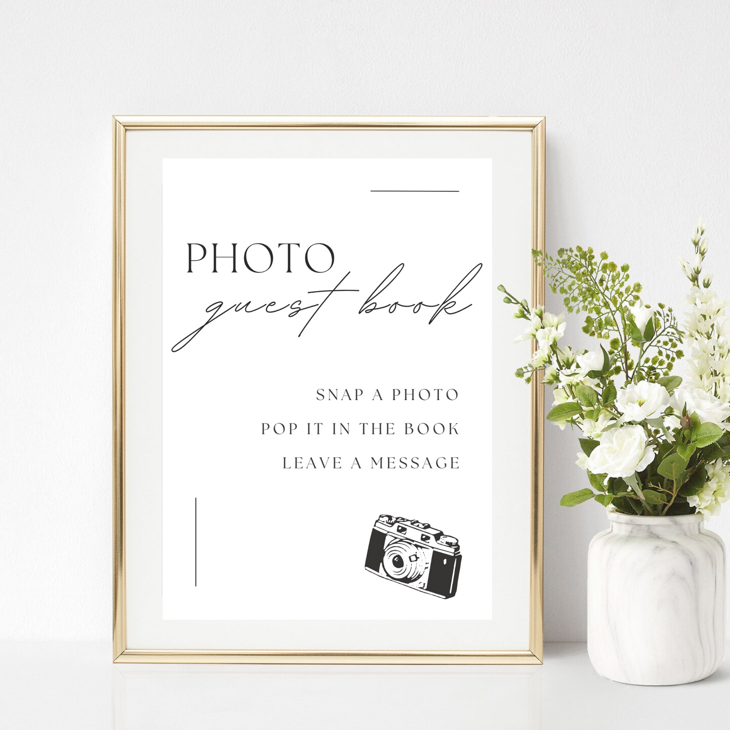 Photo Guest Book Table Sign