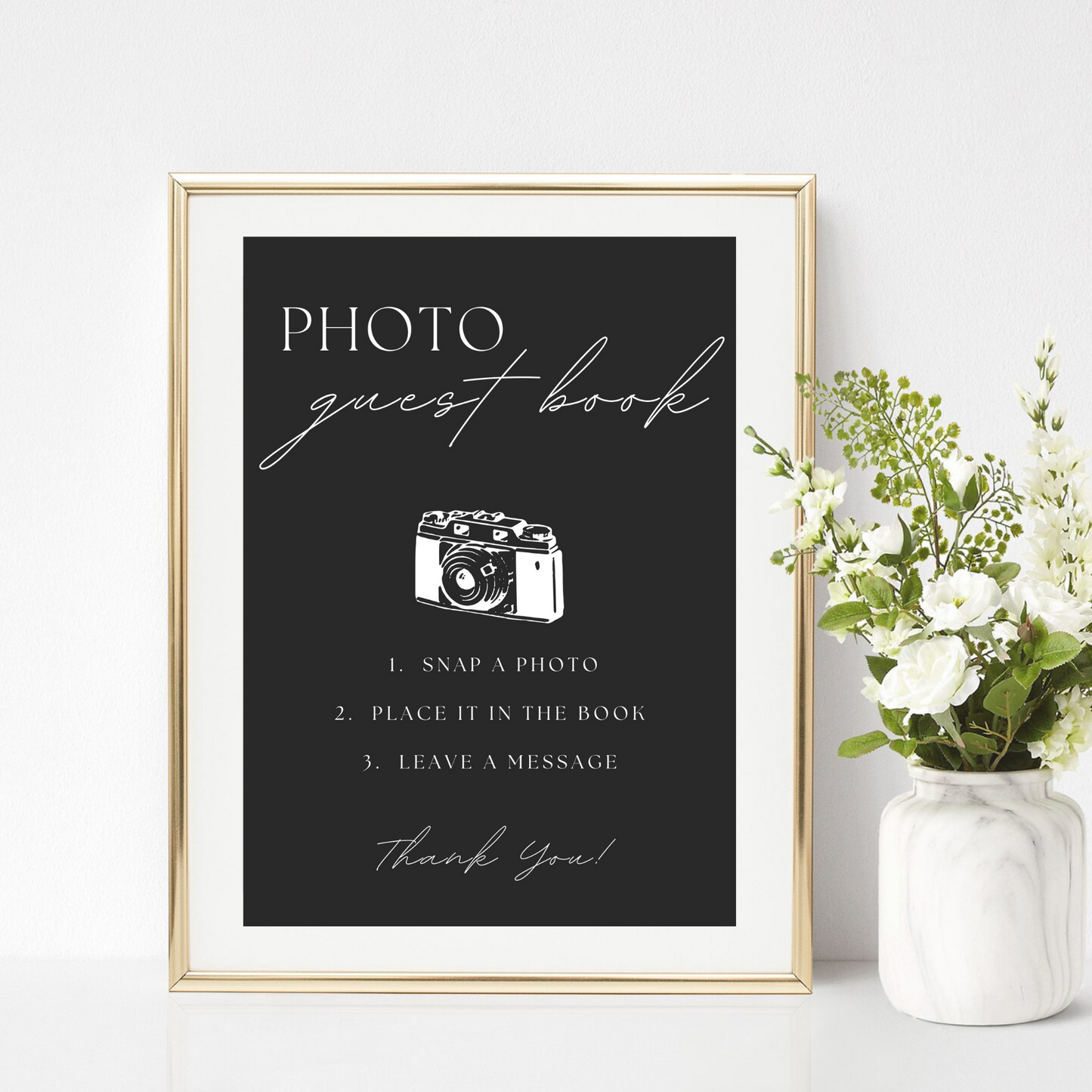 Photo Guest Book Table Sign