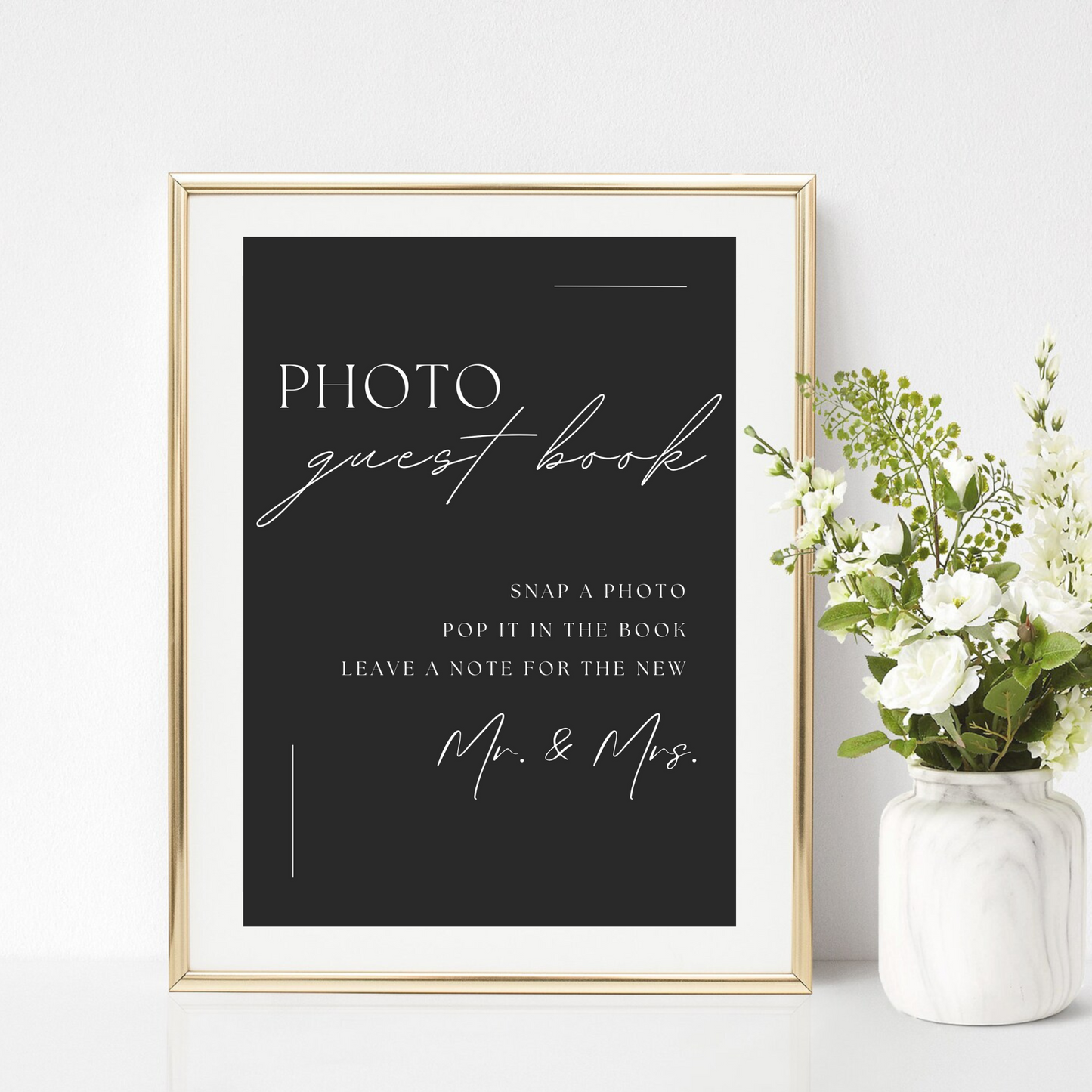 Photo Guest Book Table Sign