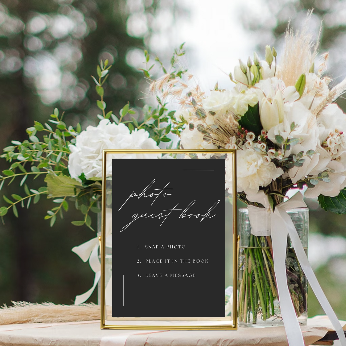 Photo Guest Book Table Sign