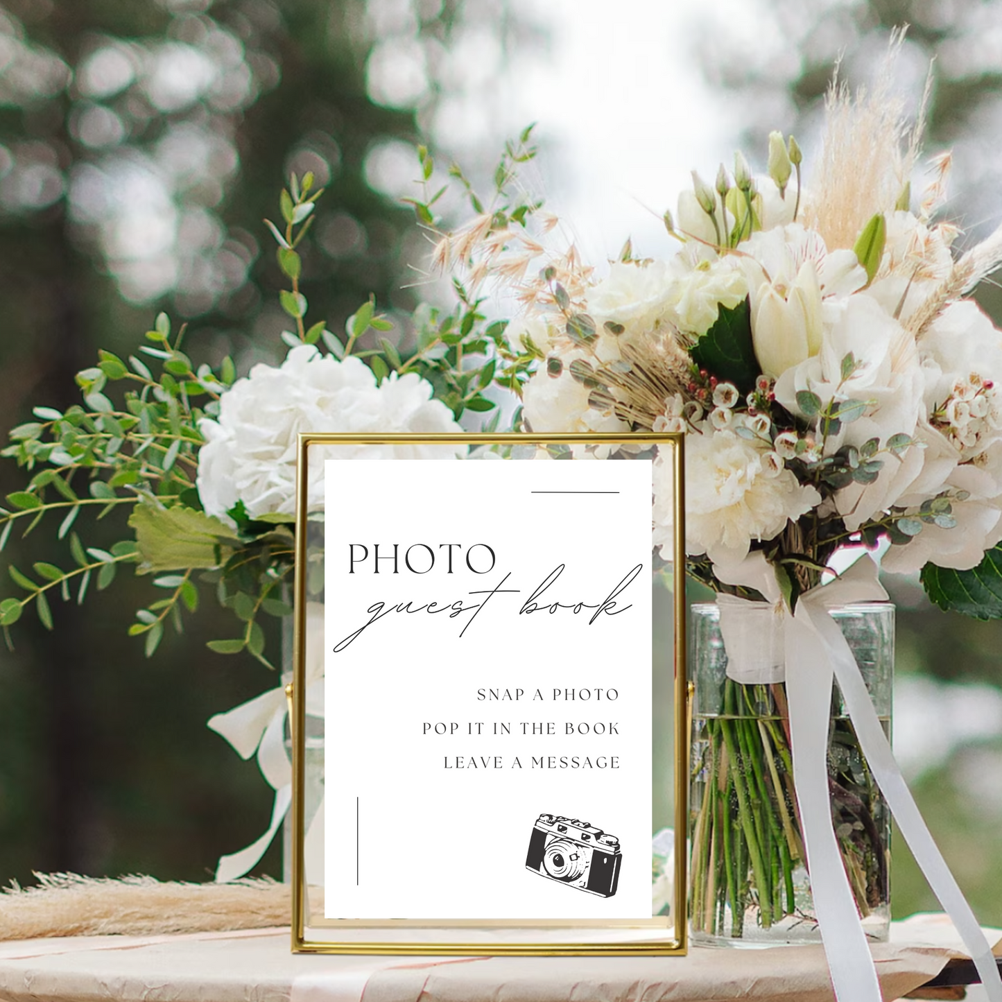 Photo Guest Book Table Sign