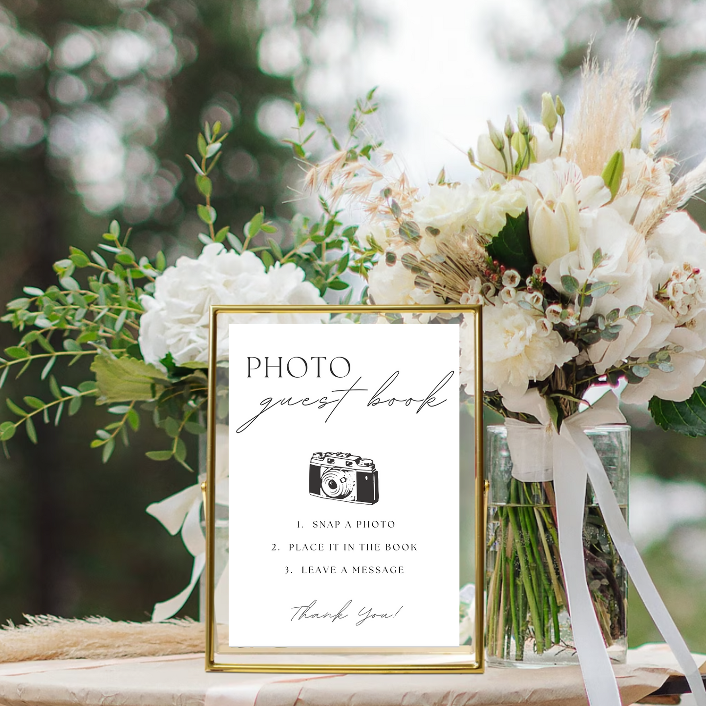 Photo Guest Book Table Sign