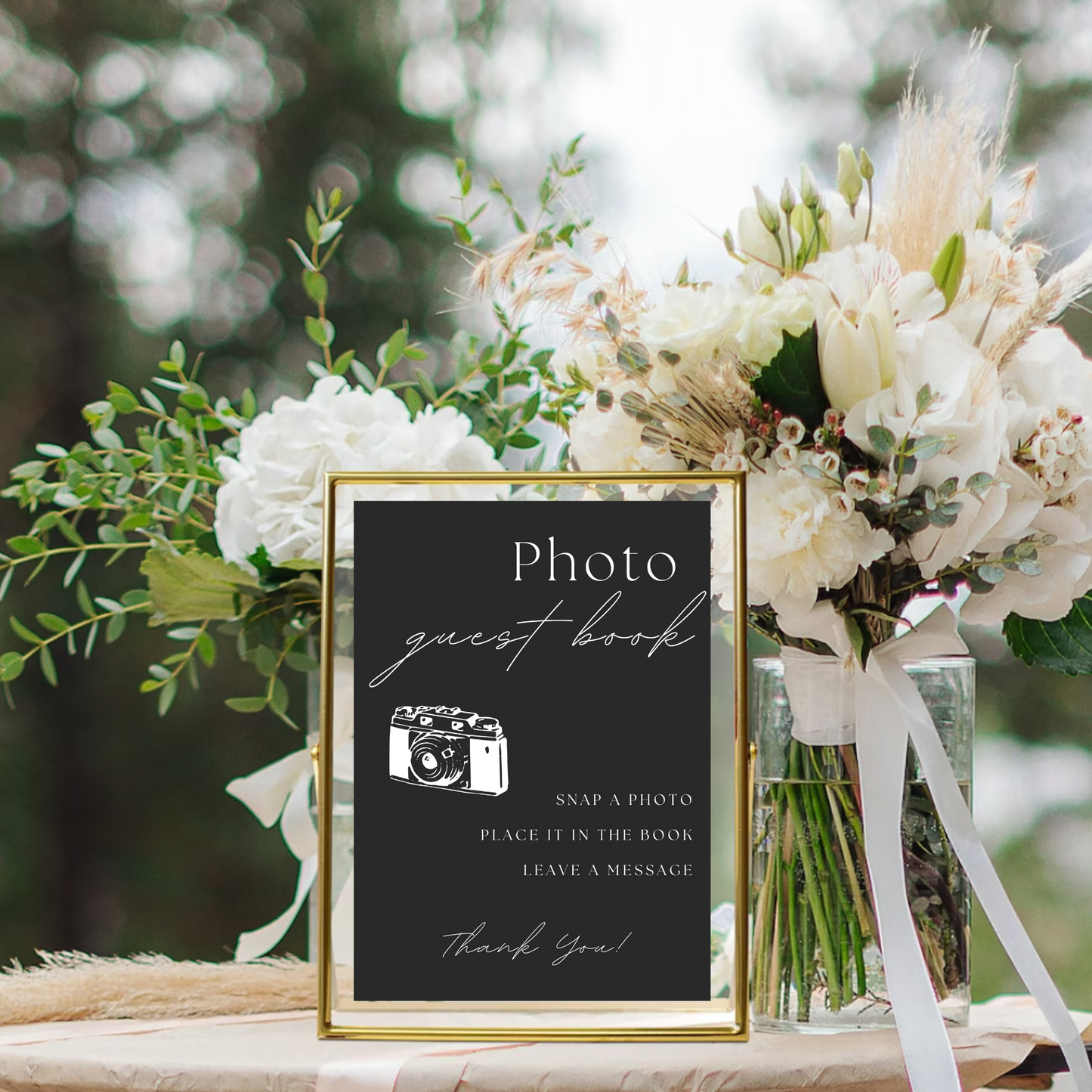 Photo Guest Book Table Sign