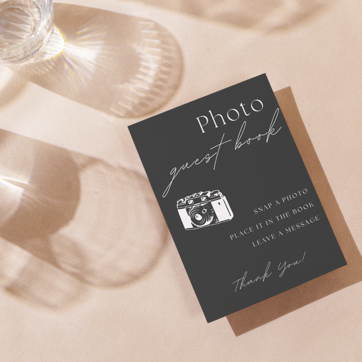 Photo Guest Book Table Sign