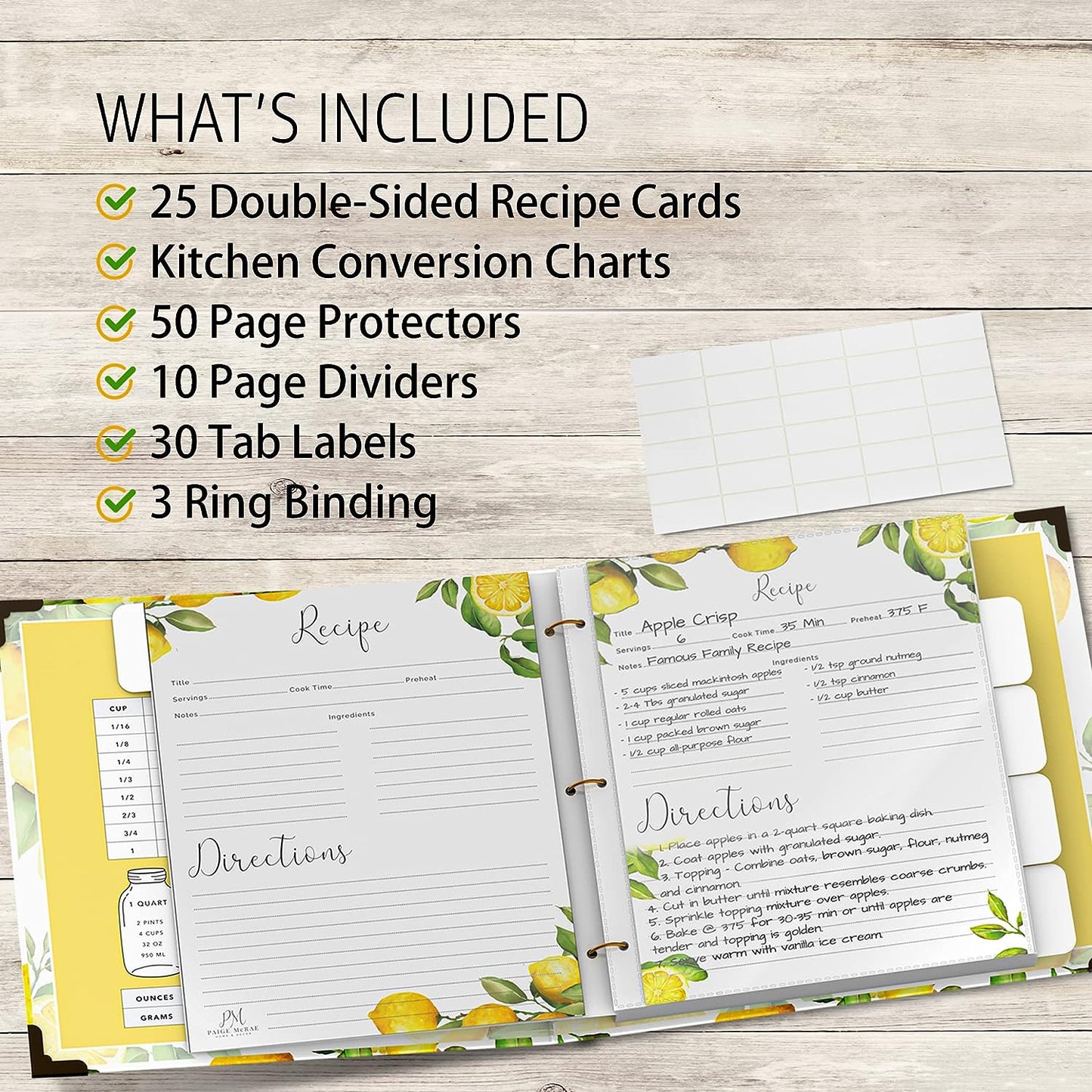 Recipe Binder - Lemon