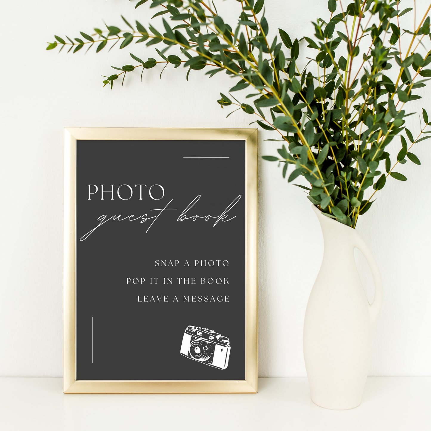 Photo Guest Book Table Sign