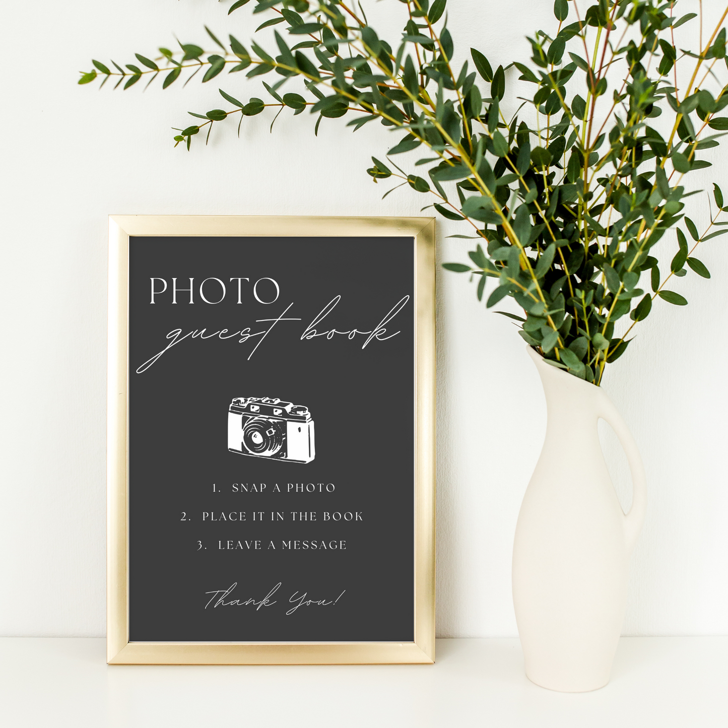 Photo Guest Book Table Sign