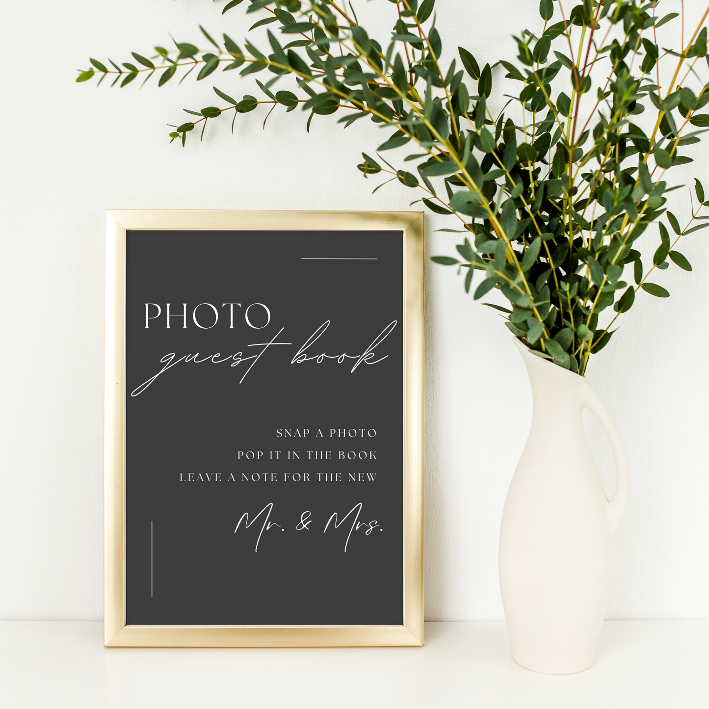 Photo Guest Book Table Sign