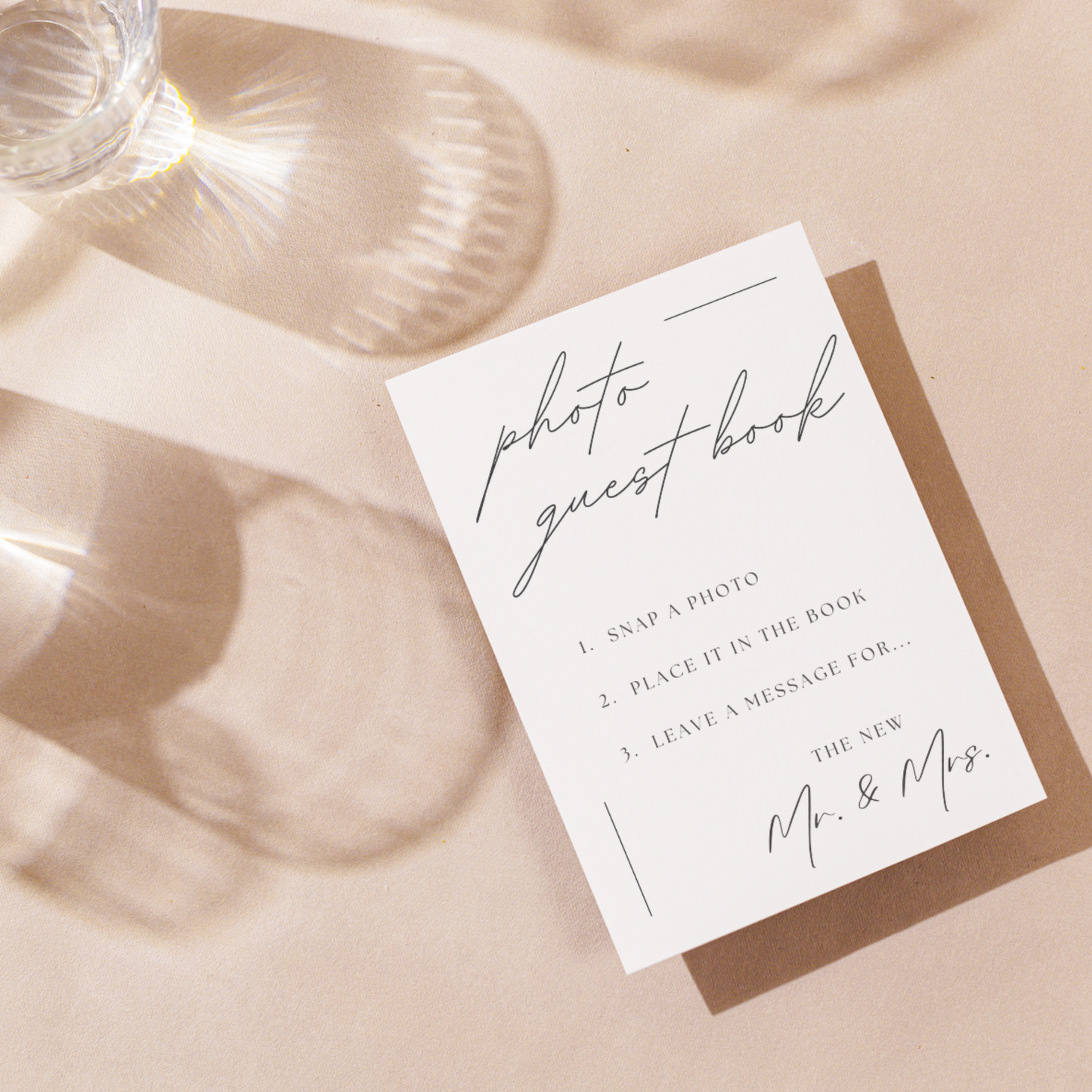 Photo Guest Book Table Sign