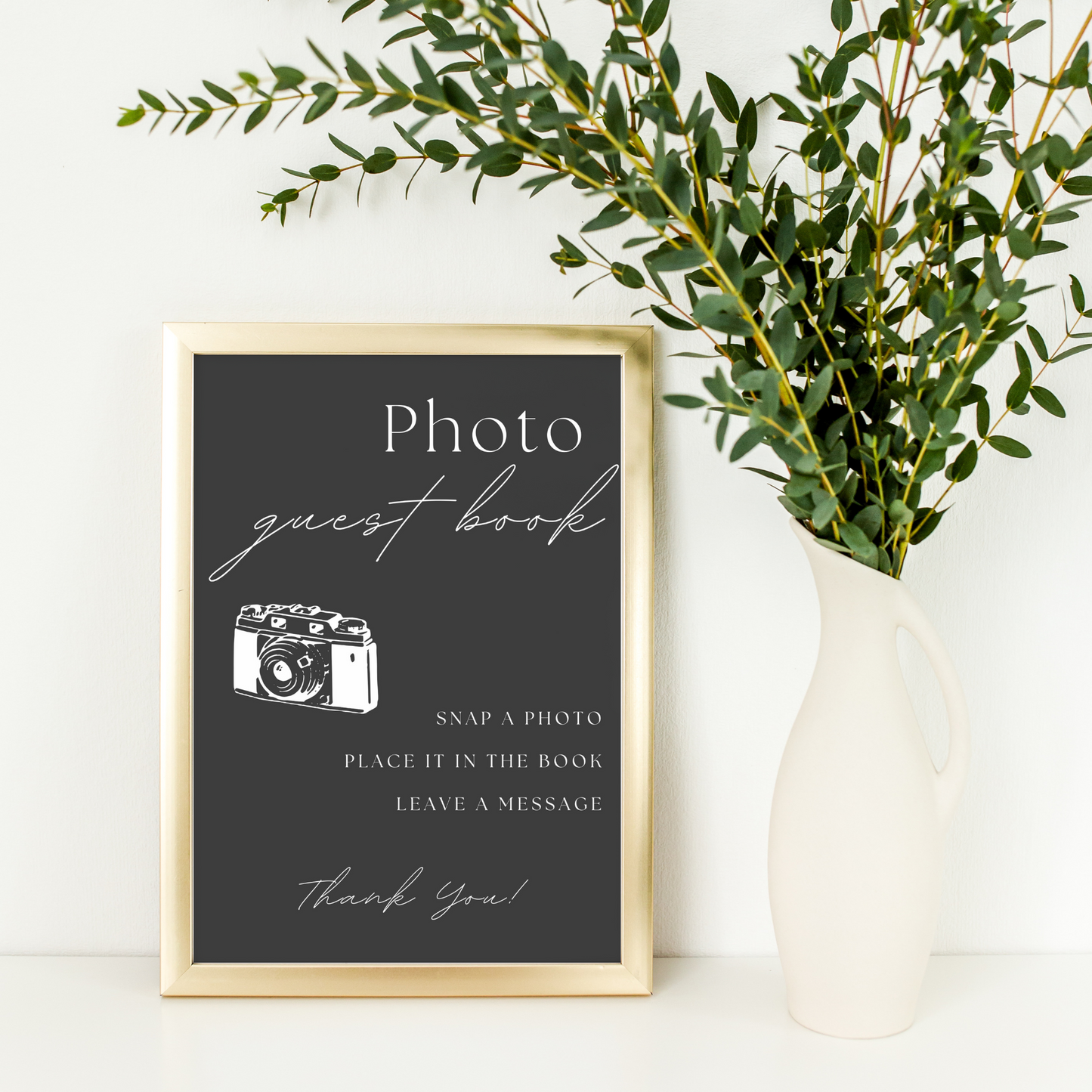 Photo Guest Book Table Sign