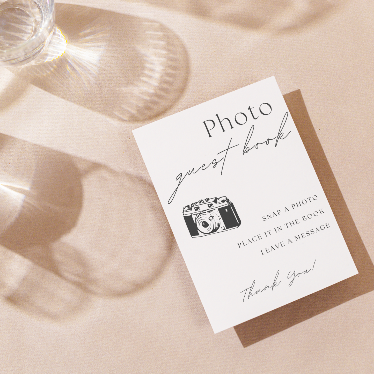 Photo Guest Book Table Sign