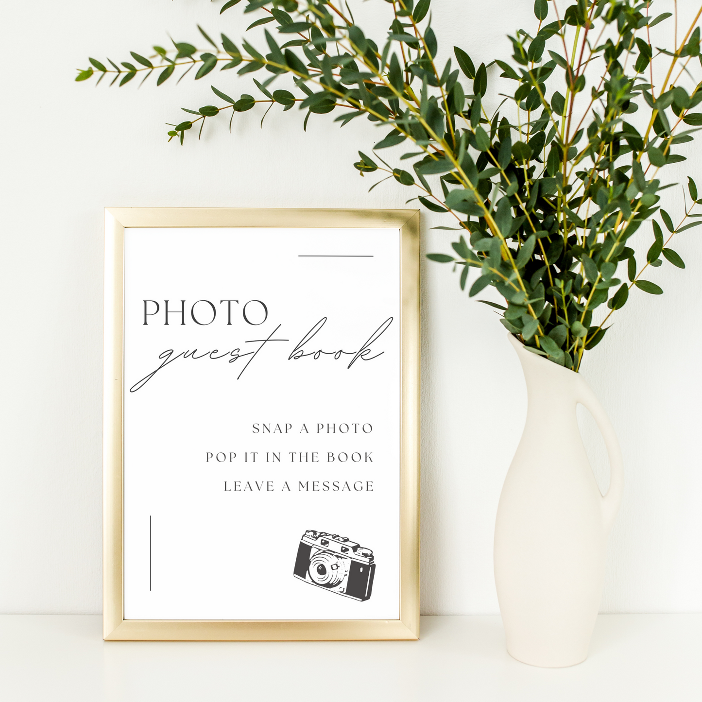 Photo Guest Book Table Sign