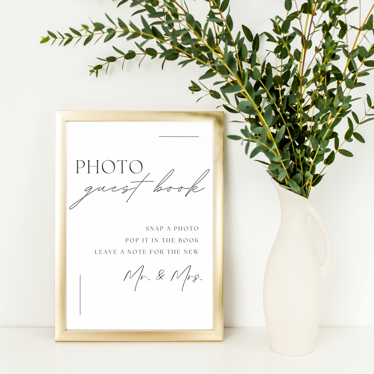 Photo Guest Book Table Sign