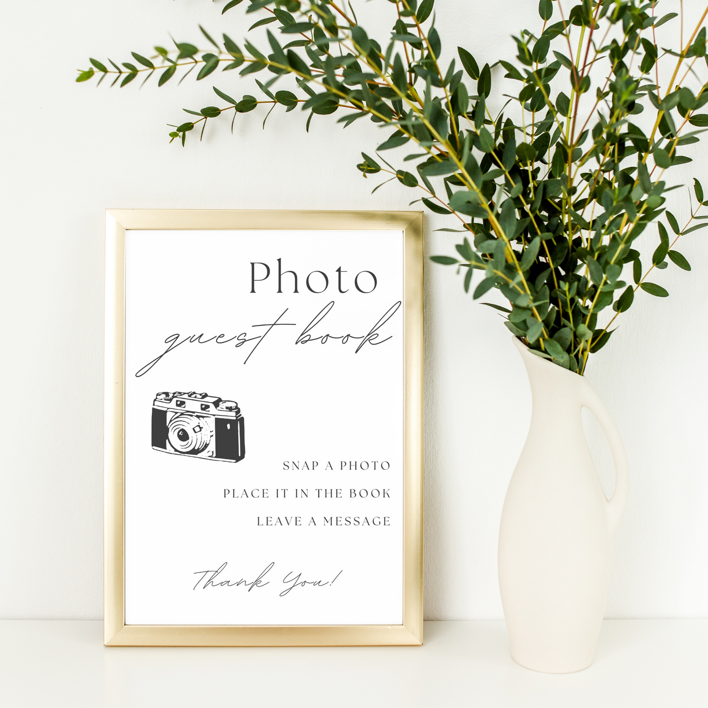 Photo Guest Book Table Sign