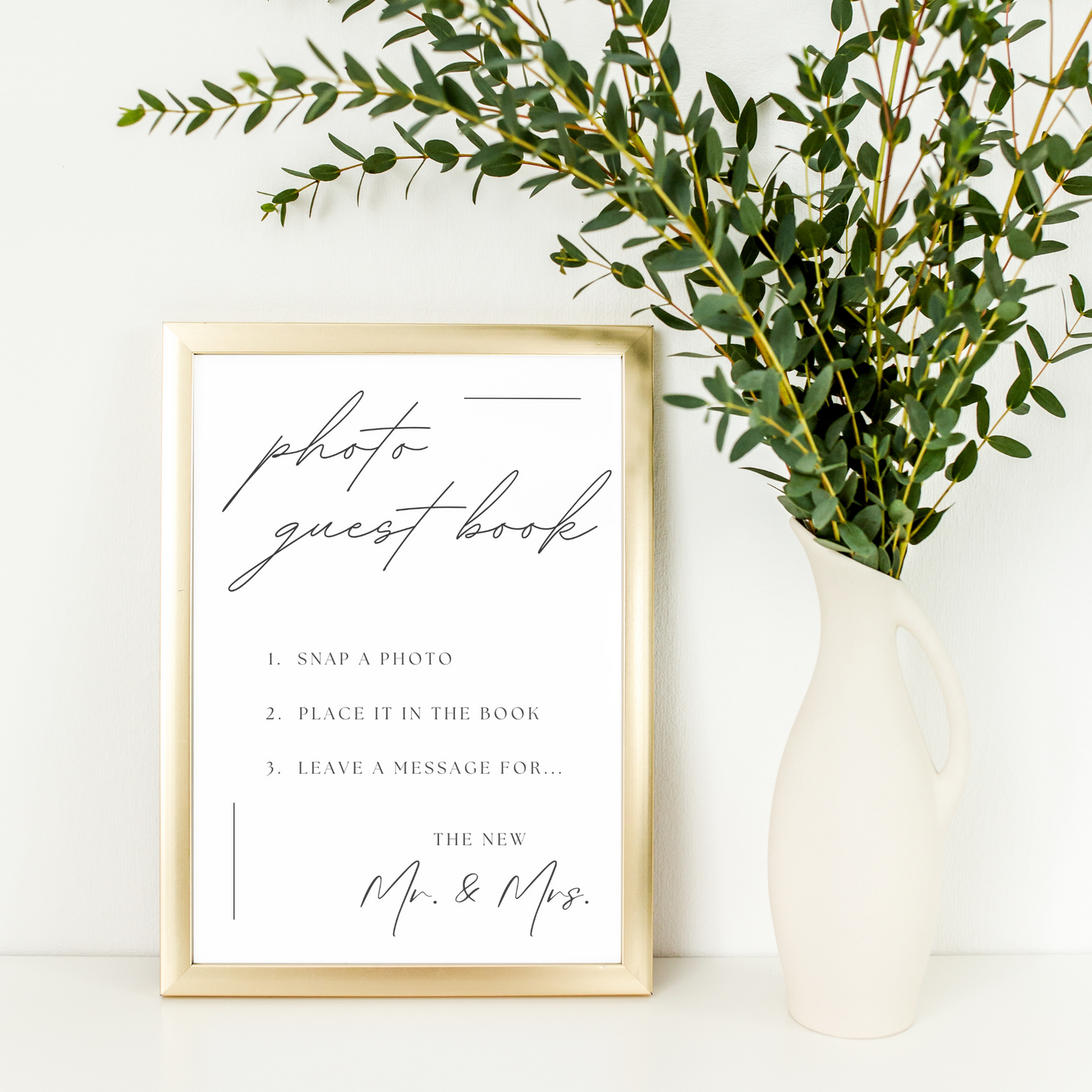 Photo Guest Book Table Sign