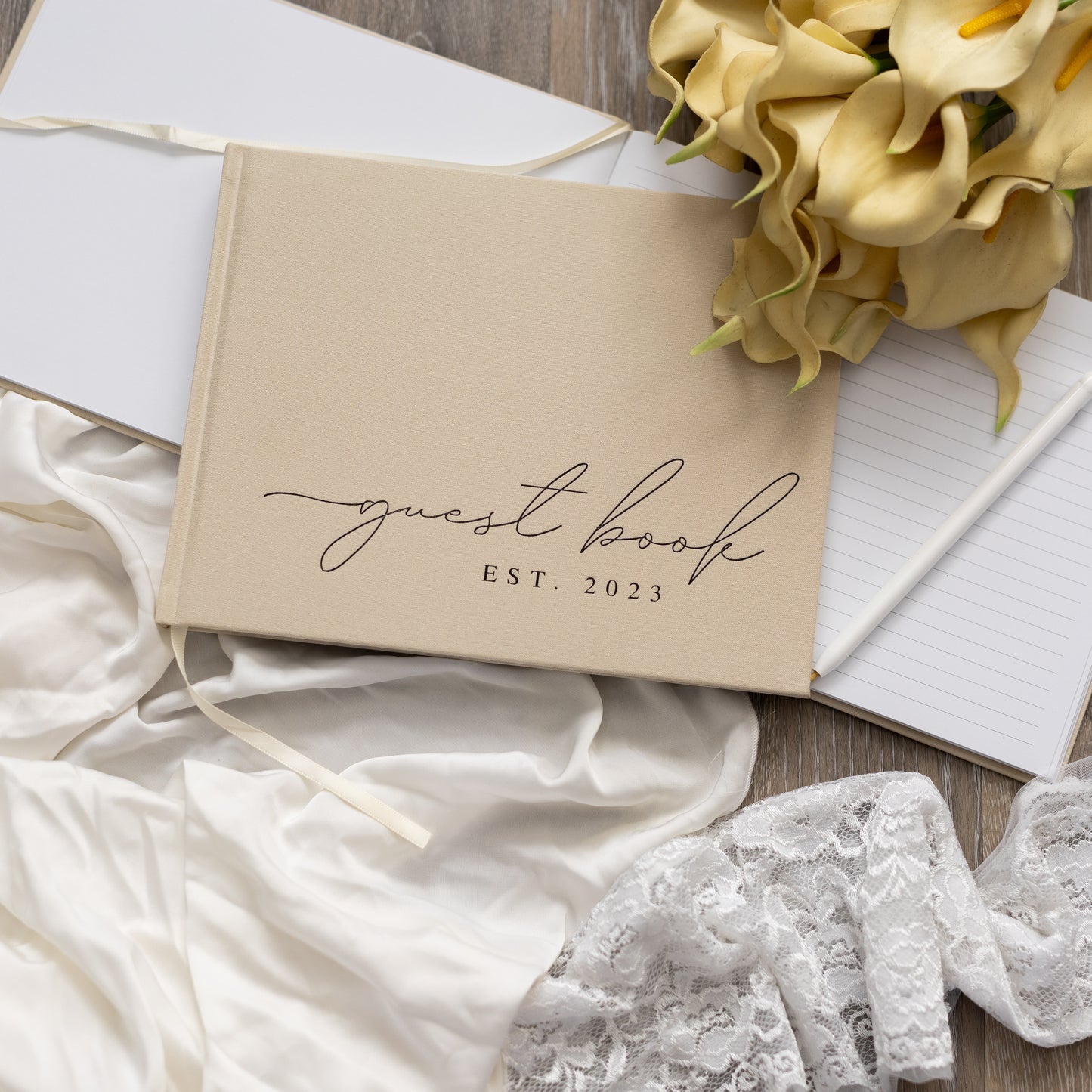 Wedding Guest Books (Beige)