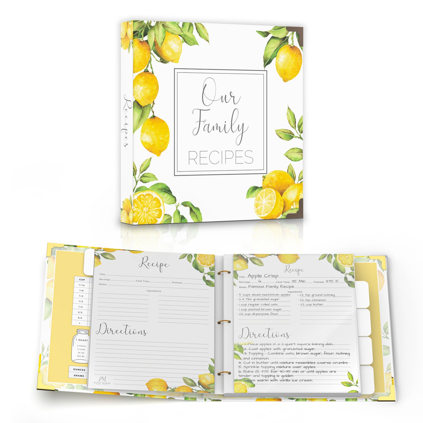 Recipe Binder - Lemon